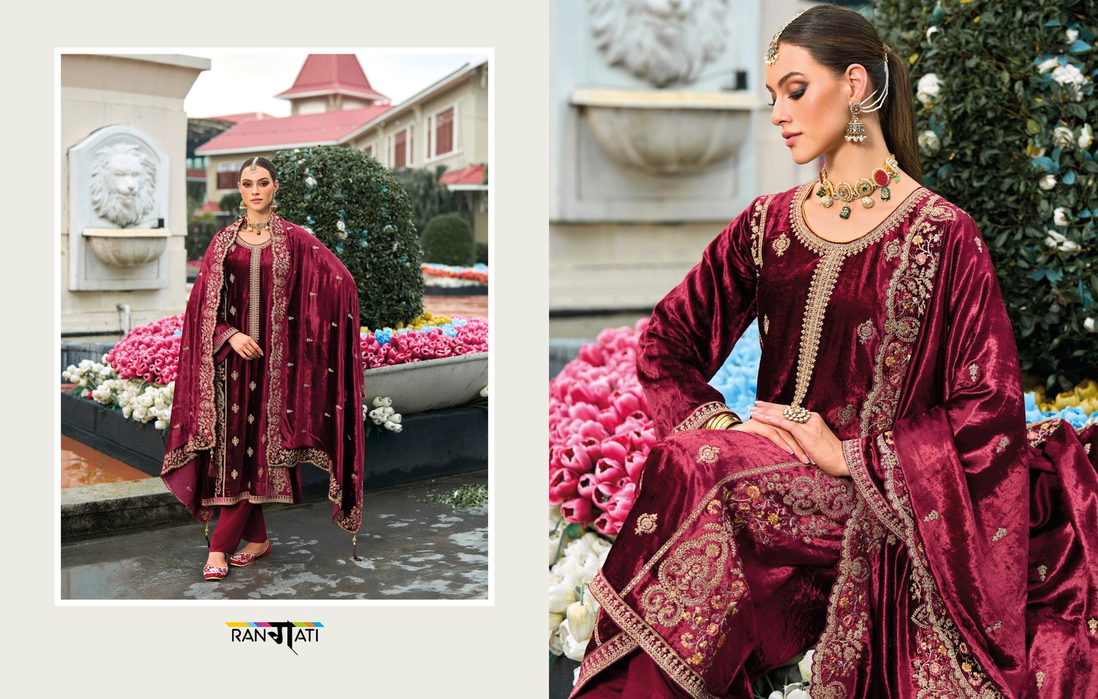 Cartel By Rangati Winter Wear Velvet Embroidery Salwar Kameez Wholesale Shop In Surat
